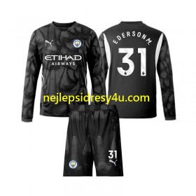 Fotbalový Dres Manchester City Ederson Moraes 31 Brankářské Dětské Čtvrtý 2024/25 Dlouhý Rukáv